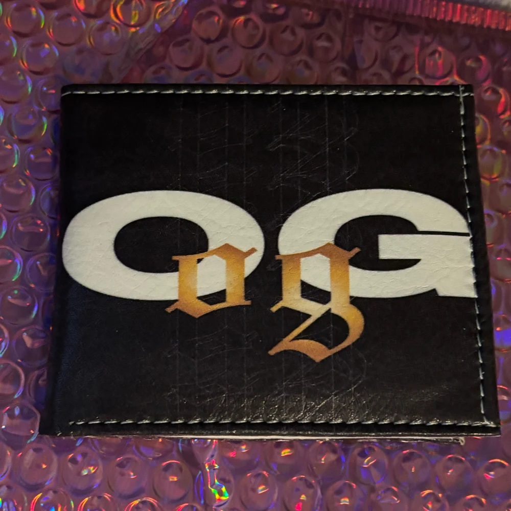 OG Streetwear Bifold Wallet | Black & Gold Logo Wallet | Men’s Everyday Wallet